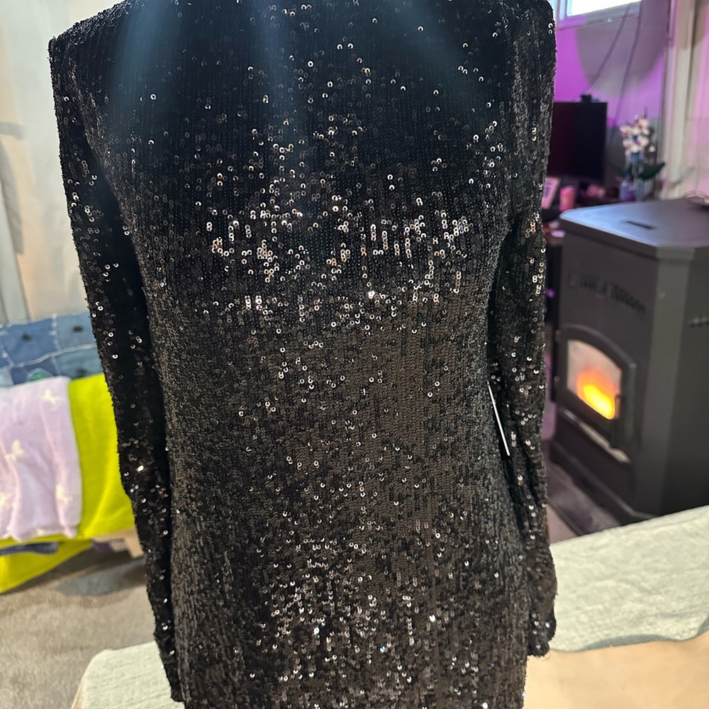 Black Sequin cocktail dress